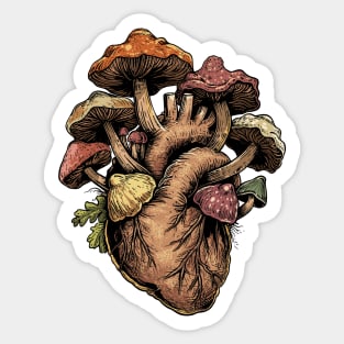 Mushroom Heart Sticker